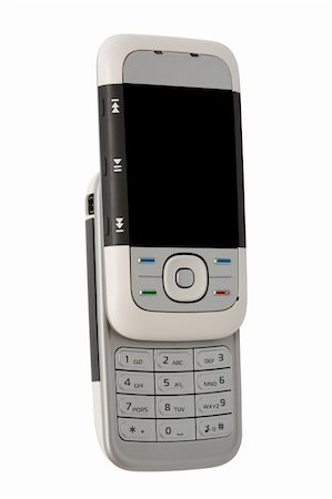 simsearch:400-05134463,k - Modern mobile phone on a white background Stock Photo - Budget Royalty-Free & Subscription, Code: 400-04599918