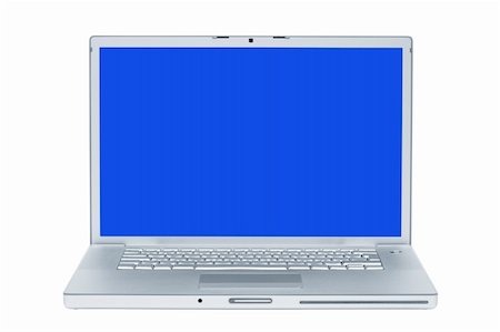 simsearch:400-05073201,k - Modern and stylish laptop on a white background Foto de stock - Super Valor sin royalties y Suscripción, Código: 400-04599919