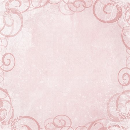 Framed abstract pink shabby background with swirls Stockbilder - Microstock & Abonnement, Bildnummer: 400-04599980