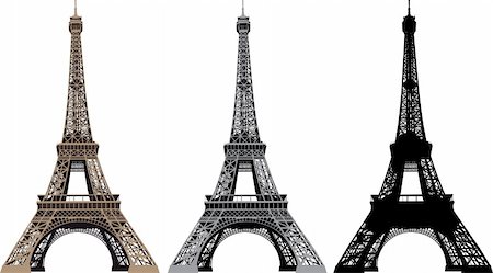 simsearch:400-04987736,k - Vector illustration of Eiffel Tower in Paris, France Foto de stock - Super Valor sin royalties y Suscripción, Código: 400-04590795