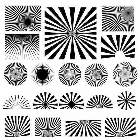 sun abstract drawing - set of design elements in vector - rays, spirals, swirls Stock Photo - Budget Royalty-Free & Subscription, Code: 400-04591272