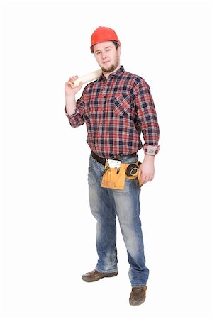 simsearch:400-04648821,k - worker with tools. over white background Foto de stock - Royalty-Free Super Valor e Assinatura, Número: 400-04591716