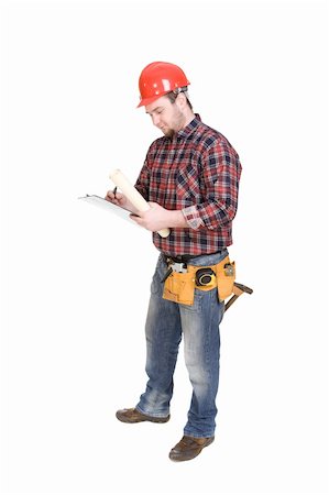 simsearch:400-08612431,k - worker with tools. over white background Stock Photo - Budget Royalty-Free & Subscription, Code: 400-04591717