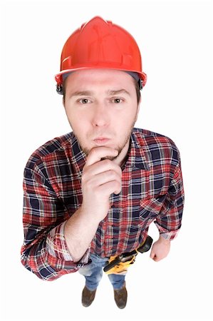 simsearch:400-04186152,k - worker with tools. over white background Fotografie stock - Microstock e Abbonamento, Codice: 400-04591720