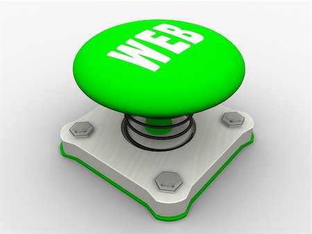 Green start button on a metal platform Stock Photo - Budget Royalty-Free & Subscription, Code: 400-04591863