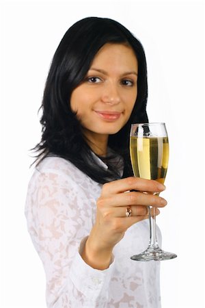 simsearch:400-05748491,k - charming girl with a glass of champagne Foto de stock - Royalty-Free Super Valor e Assinatura, Número: 400-04592470
