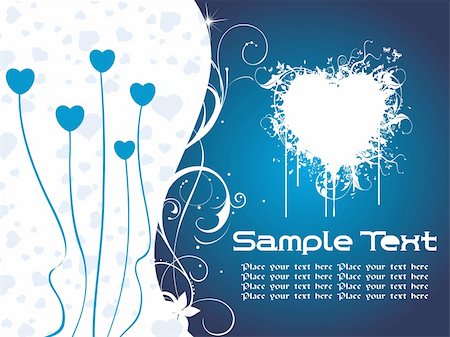 simsearch:400-04801683,k - abstract blue love banner Stock Photo - Budget Royalty-Free & Subscription, Code: 400-04593122