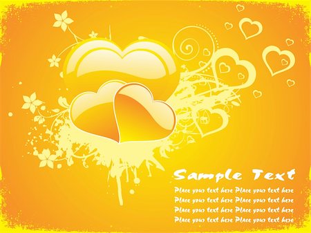 simsearch:400-04608240,k - yellow love background illustration Foto de stock - Royalty-Free Super Valor e Assinatura, Número: 400-04593178