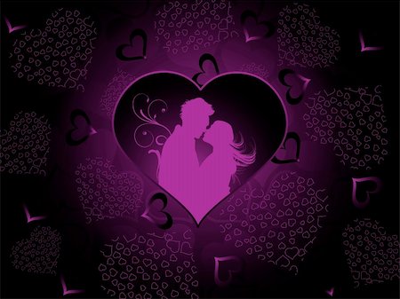 simsearch:400-04294764,k - valentine card with kissing couple picture Foto de stock - Royalty-Free Super Valor e Assinatura, Número: 400-04593417