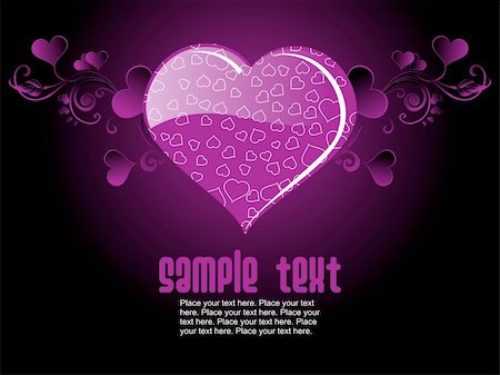 simsearch:400-04608240,k - purple color heart with swirl design Foto de stock - Royalty-Free Super Valor e Assinatura, Número: 400-04593410