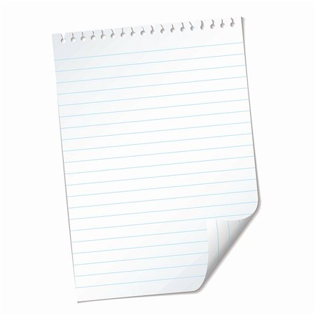 simsearch:400-04663106,k - single piece of White note pad paper with ripped holes Stock Photo - Budget Royalty-Free & Subscription, Code: 400-04604311