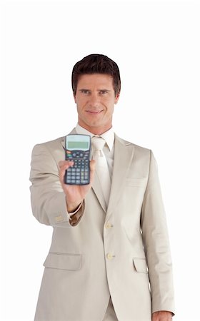 Young Businessman Holding a calculator in his hands Stock Photo - Budget Royalty-Free & Subscription, Code: 400-04605010