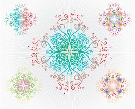elegant swirl vector accents - Set of flower swirls. Visit my portfolio for more illustrations. Stock Photo - Budget Royalty-Free & Subscription, Code: 400-04605295