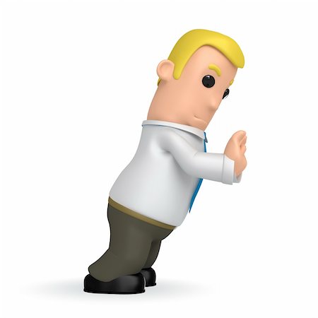 simsearch:400-04301677,k - 3d funny cartoon character manager Stock Photo - Budget Royalty-Free & Subscription, Code: 400-04606026