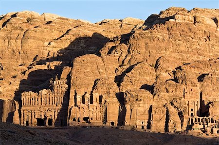 simsearch:400-05132743,k - Petra - Nabataeans capital city (Al Khazneh) , Jordan. The Corinthian, Silk and Urn tomb. Roman Empire period. Photographie de stock - Aubaine LD & Abonnement, Code: 400-04606250