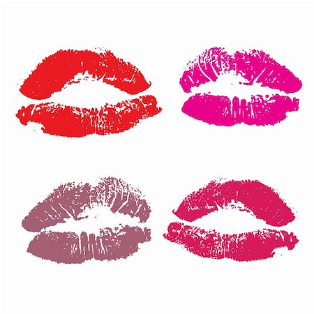 Lips, kiss colored Stock Photo - Budget Royalty-Free & Subscription, Code: 400-04606374
