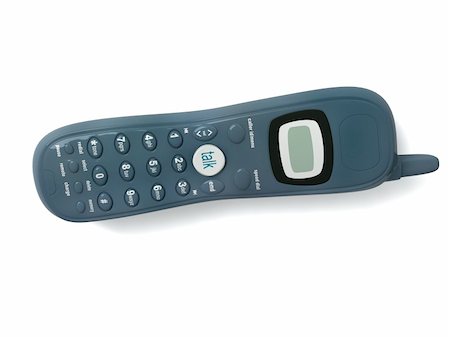simsearch:400-04161902,k - three dimensional cordless phone on an isolated white background Photographie de stock - Aubaine LD & Abonnement, Code: 400-04606549