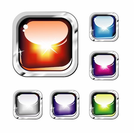 simsearch:400-04366633,k - Chromed and Glossy set of Colorful Buttons Stock Photo - Budget Royalty-Free & Subscription, Code: 400-04606635