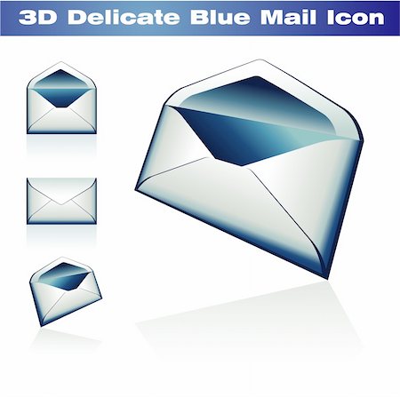 simsearch:400-06759395,k - Delicate Blue 3D Classic Post Icon Photographie de stock - Aubaine LD & Abonnement, Code: 400-04606630