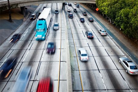 slow moving vehicle - Traffic on the highway Stock Photo - Budget Royalty-Free & Subscription, Code: 400-04606737