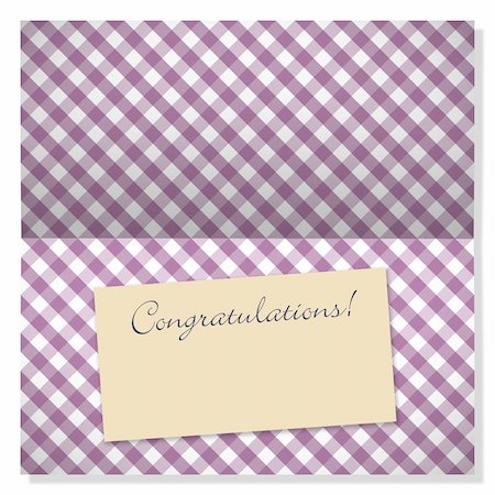 simsearch:400-05737322,k - Trendy card with vichy pattern and label with copyspace to use as an announcement or greeting card Fotografie stock - Microstock e Abbonamento, Codice: 400-04606863