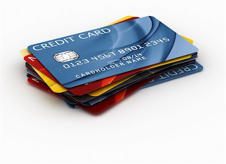 3d rendering of a credit cards Stockbilder - Microstock & Abonnement, Bildnummer: 400-04606881