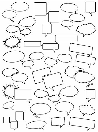 Blank speech bubbles. Please check my portfolio for more cartoon illustrations. Stock Photo - Budget Royalty-Free & Subscription, Code: 400-04607081