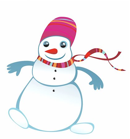 santa claus ski - Skiing snowwoman Stock Photo - Budget Royalty-Free & Subscription, Code: 400-04607319