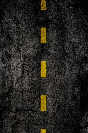 Asphalt background texture with a divided yellow line Stock Photo - Budget Royalty-Free & Subscription, Code: 400-04607638