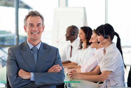 simsearch:400-04106006,k - International business people working in a call centre Stock Photo - Budget Royalty-Free & Subscription, Code: 400-04608037