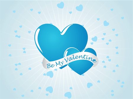 simsearch:400-04608240,k - sky blue valentine card vector Foto de stock - Royalty-Free Super Valor e Assinatura, Número: 400-04608238
