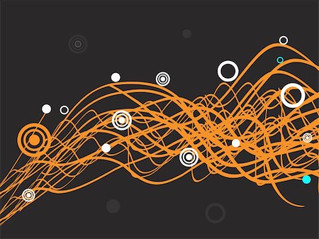simsearch:400-04069932,k - orange wave element with black background, illustration Stock Photo - Budget Royalty-Free & Subscription, Code: 400-04608253