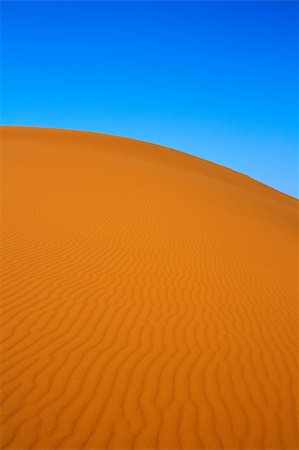 simsearch:400-04173967,k - blissful view of sand dunes and cloudless sky, Erg Chebbi, Morocco Fotografie stock - Microstock e Abbonamento, Codice: 400-04608868