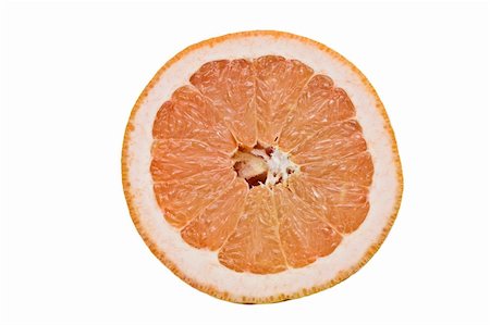 Slice of ruby grapefruit isolated on white Stock Photo - Budget Royalty-Free & Subscription, Code: 400-04609097