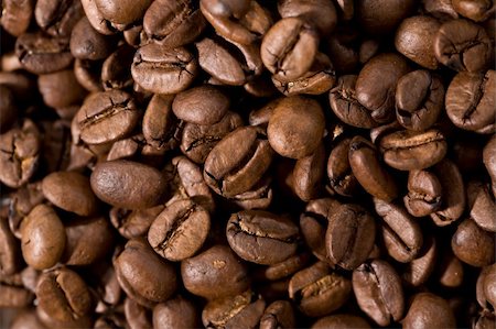 Roasted coffee beans closeup background Stock Photo - Budget Royalty-Free & Subscription, Code: 400-04609092