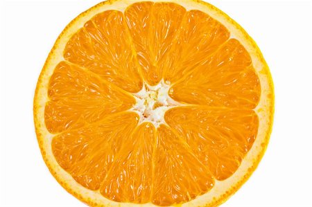Slice of orange isolated on white Stock Photo - Budget Royalty-Free & Subscription, Code: 400-04609101