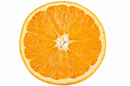 Slice of orange isolated on white Stock Photo - Budget Royalty-Free & Subscription, Code: 400-04609102