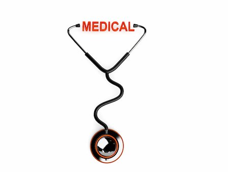 simsearch:400-05701895,k - 3d stethoscope with medical text on white background Stock Photo - Budget Royalty-Free & Subscription, Code: 400-04609236