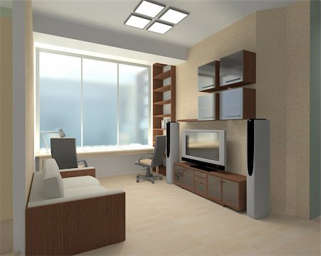 living room interior Stockbilder - Microstock & Abonnement, Bildnummer: 400-04609330