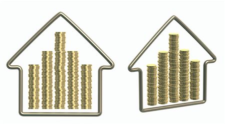 simsearch:400-04986182,k - Conceptual image - money for purchase of habitation Stockbilder - Microstock & Abonnement, Bildnummer: 400-04609544