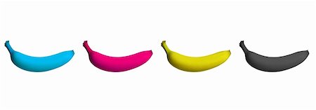 banana in cmyk color Stock Photo - Budget Royalty-Free & Subscription, Code: 400-04609670