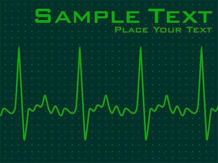 simsearch:400-05914955,k - green ecg background with life line and sample text Photographie de stock - Aubaine LD & Abonnement, Code: 400-04609914