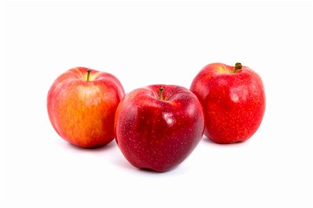 south12th (artist) - Three Bright Red Gala Apples on White Background Foto de stock - Super Valor sin royalties y Suscripción, Código: 400-04600289