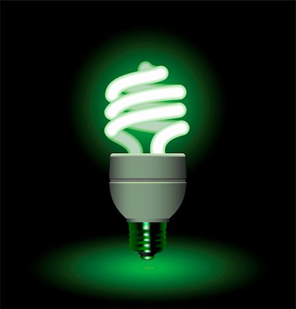 simsearch:400-04366277,k - Energy saving fluorescent light bulb - editable vector Stock Photo - Budget Royalty-Free & Subscription, Code: 400-04600312