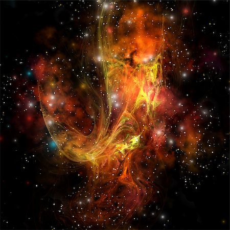 A colorful nebula and stars in the cosmos. Stock Photo - Budget Royalty-Free & Subscription, Code: 400-04600449