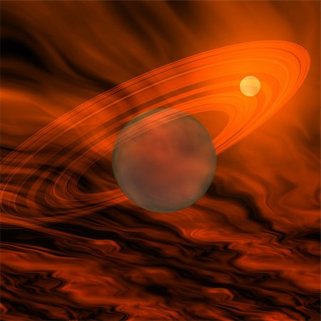 simsearch:400-04601123,k - Cosmic image of a giant gaseous ringed planet. Stockbilder - Microstock & Abonnement, Bildnummer: 400-04600621