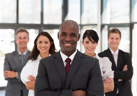 simsearch:400-04745083,k - Young African American Business Man leading a team Foto de stock - Royalty-Free Super Valor e Assinatura, Número: 400-04600686