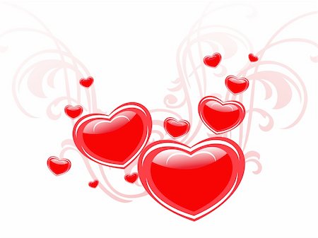 simsearch:400-04600780,k - romantic red heart shape with artistic design Stock Photo - Budget Royalty-Free & Subscription, Code: 400-04600761