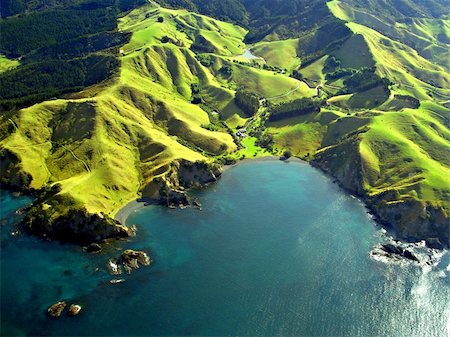 Northland Coastline Aerial, New Zealand Stockbilder - Microstock & Abonnement, Bildnummer: 400-04600804