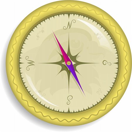 simsearch:400-04773117,k - Compass, isolated on white, vector Photographie de stock - Aubaine LD & Abonnement, Code: 400-04600865